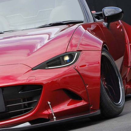 Enhance your Mazda Miata ND (2016-2023) with custom aero parts like front splitters, side skirts, spoilers, and diffusers for improved aerodynamics, performance, and sporty styling