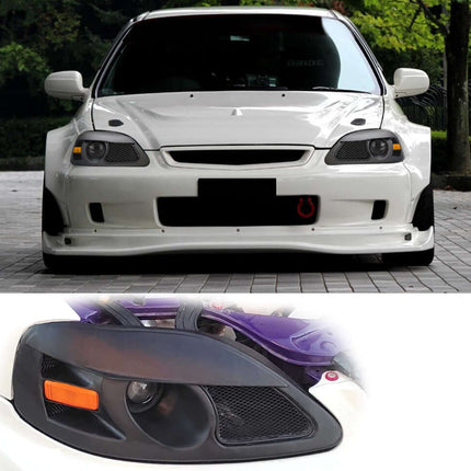 Explore custom aero parts for Honda Civic 1995-2001, including front splitters, side skirts, spoilers, and diffusers to enhance aerodynamics, performance, and style