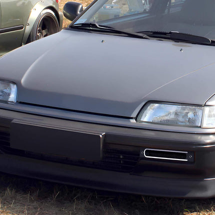 Civic EF 90-91 headlights, LED headlights, projector headlights, smoked headlights, JDM-style lights, black housing, crystal-clear lenses, DRL lights, modern lighting, high-output bulbs, enhanced visibility.

