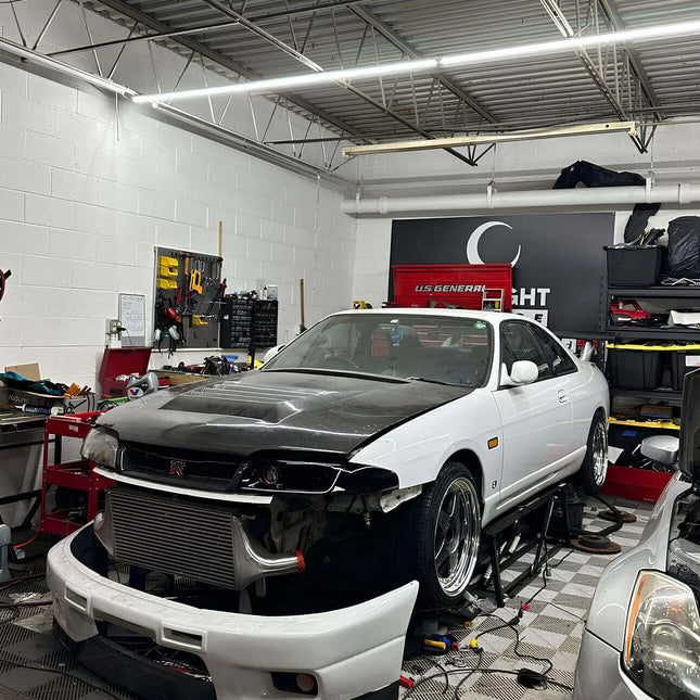Skyline R33 GTS S1 polyurethane engine mounts, reinforced chassis stability, reduced engine vibration, optimized torque application, track-proven performance enhancement.

