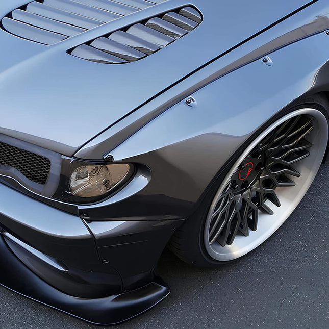 BMW E46 front mount intercooler, high-performance intercooler upgrade, 330i turbo intercooler, E46 charge cooling system, 325i high-flow intercooler, track-spec cooling enhancement, aggressive temperature control, high-boost intercooler upgrade.