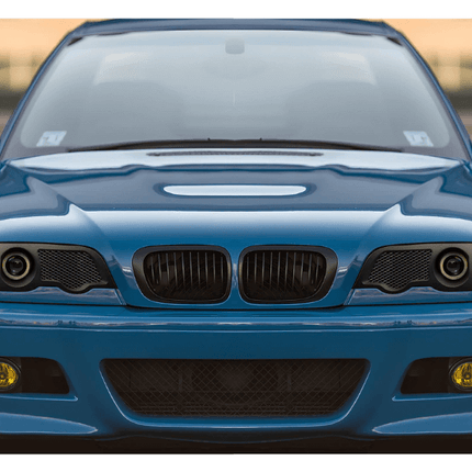 BMW E46 full body kit, M3-style front bumper, carbon fiber side skirts, performance body kit, aggressive styling, BMW 330i widebody kit, 325i aerodynamic upgrade, carbon fiber diffuser, race-inspired body enhancements, track-ready body kit.