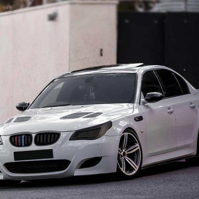 BMW E60 M5 V10 Stainless Steel Cat-Back Exhaust System – Precision-engineered cat-back exhaust with dual tips, delivering a deep aggressive sound, improved exhaust flow, and increased horsepower for the high-revving 5.0L S85 V10 engine.

