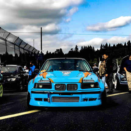 Lightweight underdrive pulleys for BMW E36 reduce accessory drag, freeing up horsepower. | 36. Carbon fiber rear diffuser for BMW E36 enhances aerodynamics and aggressive styling.