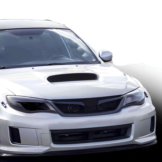 2007-2014 WRX STI cold air intake system, high-flow air filter, carbon fiber intake pipe, optimized throttle response, increased airflow efficiency, aggressive induction sound, race-tuned air delivery.


