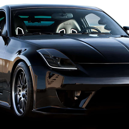 350Z upgraded performance oil catch can, billet aluminum construction, improved crankcase ventilation, reduced oil blow-by, race-ready turbocharged engine protection, high-performance durability.


