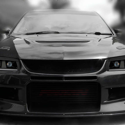 Lancer Evolution VII, VIII, IX full aluminum radiator upgrade, high-capacity dual-core cooling system, reinforced silicone hoses, improved heat dissipation, track-ready cooling system, lightweight performance enhancement.

