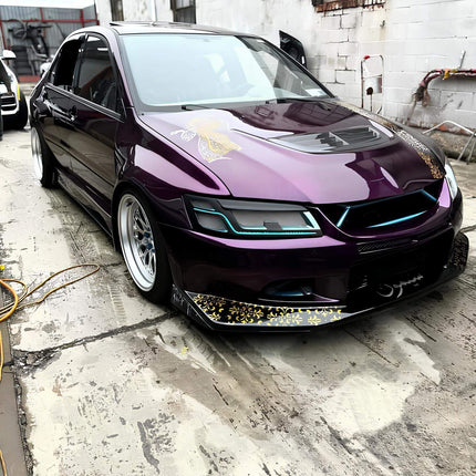 Lancer Evolution VII, VIII, IX cold air intake system, carbon fiber intake pipe, high-flow air filter, short ram intake, improved throttle response, optimized airflow, dyno-proven horsepower gains, track-proven air induction kit.

