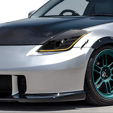 Nissan 350Z high-performance turbo intercooler, oversized aluminum core, optimized intake air temperature, race-proven cooling efficiency, track-tuned forced induction upgrade, increased boost reliability.


