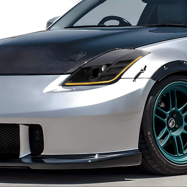 Nissan 350Z high-performance turbo intercooler, oversized aluminum core, optimized intake air temperature, race-proven cooling efficiency, track-tuned forced induction upgrade, increased boost reliability.

