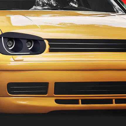 Volkswagen Golf 4 Mk4 turbo headlight intake, carbon fiber performance scoop, high-flow cold air duct, race-ready induction cooling system, track-spec airflow optimization, forced induction enhancement, direct bolt-on fitment, lightweight intake system.


