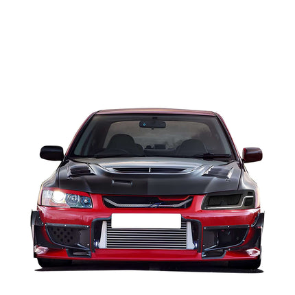 Mitsubishi Evolution 7, 8, 9 oversized throttle body, ported intake manifold, race-spec cylinder head, increased airflow efficiency, high-RPM power increase, dyno-proven forced induction optimization.

