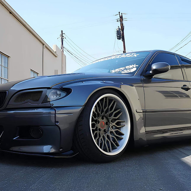 "BMW E46 turbo kit with intercooler, designed for increased boost pressure and power gains."