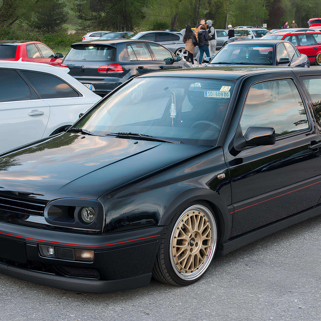 VW Golf MK3 VR6 Front Grille Without Emblem – Give your Golf MK3 a clean and aggressive appearance with this debadged VR6-style front grille. Made from high-quality materials, it enhances airflow and offers a sleek, minimalist aesthetic.

