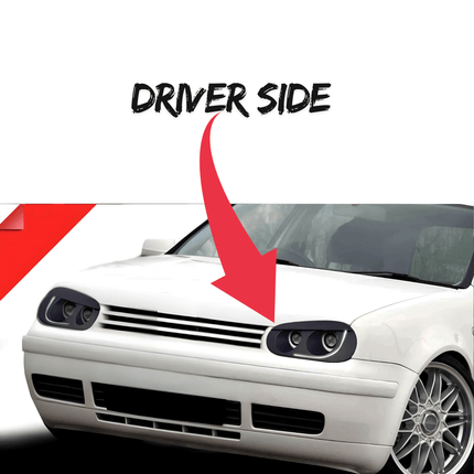 Volkswagen Golf Mk4 turbo headlight intake scoop, performance carbon fiber vent, race-ready airflow optimization, high-flow induction cooling system, track-spec forced air duct, lightweight headlamp modification, direct bolt-on fitment.

