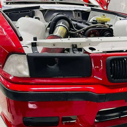 BMW E36 performance intercooler kit for improved cooling efficiency, reduced turbo heat soak, and maximum power retention. Ideal for turbocharged 325i, 328i, and M3 models.