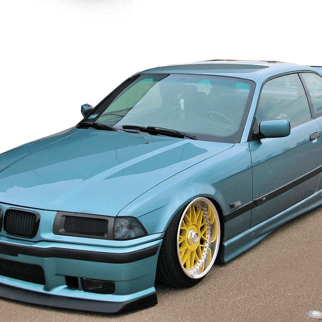 BMW E36 performance headlights with LED DRL, projector beam technology, and Euro-style design for improved night visibility and a sleek, modern appearance. Plug-and-play upgrade for Coupe, Sedan, Wagon, and Cabriolet models.
