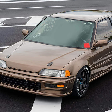 Aluminum racing radiator for Civic EF9, SiR, and Si-R, offering increased cooling capacity and heat dissipation for high-performance applications.

