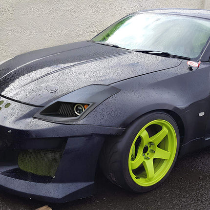 350Z performance sway bars, front and rear stabilizers, reinforced end links, track-tuned suspension setup, high-performance cornering control, precision handling upgrade.

