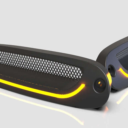 Miata MX-5 NA Roadster smoked LED bumper turn signals, bright amber indicator lights, sequential flashing function, plug-and-play connection, enhanced road safety, stylish modern lighting modification.

