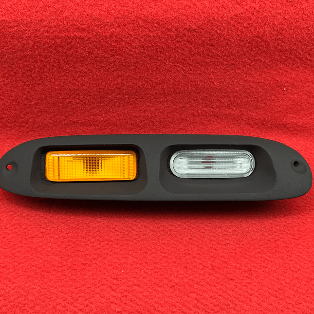 Miata MX-5 NA Roadster smoked LED turn signals, front bumper indicator lights, bright amber sequential flashers, high-performance visibility, JDM-style clear lens, easy installation, aggressive street and track lighting.

