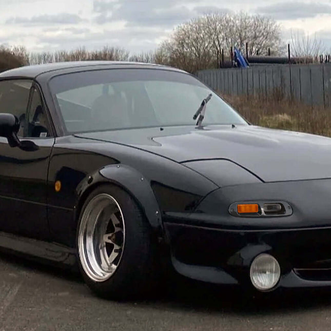 Mazda Miata MX-5 NA Roadster LED side turn signals, fender-mounted indicators, upgraded turn signal response, high-output LED technology, clear or smoked lens design, JDM-style side marker upgrade.

