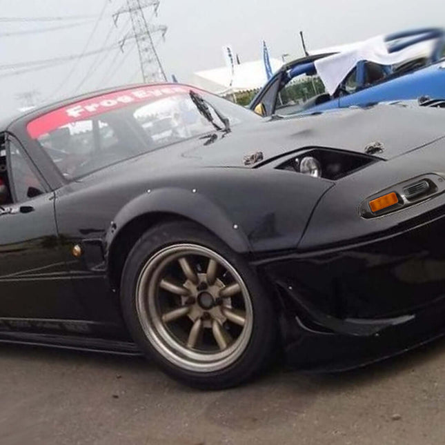 Mazda Miata MX-5 NA Roadster street-legal LED turn signals, clear bumper indicators, upgraded amber flashers, sequential LED lights, stylish roadster lighting modification, track-ready visibility enhancement.

