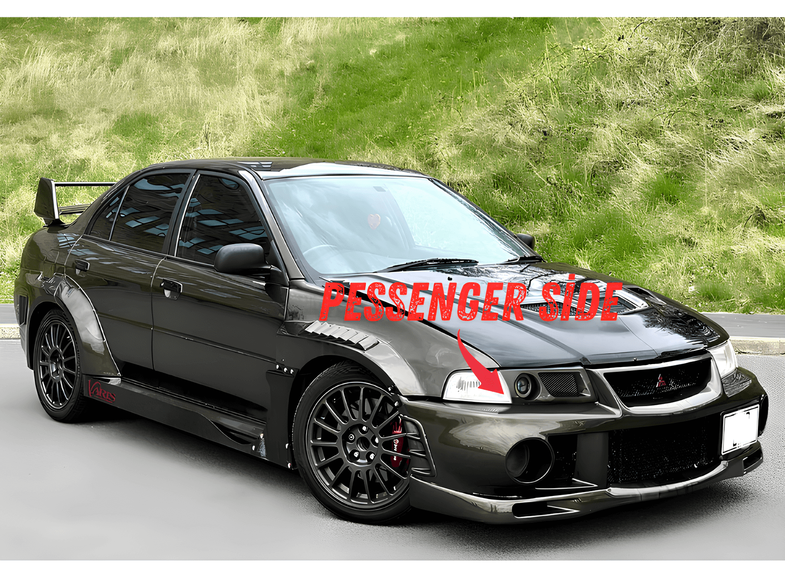 Mitsubishi Evolution 5 /6 Headlight Ducted, Free shipping – 1453CUSTOMPART