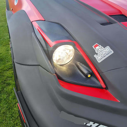 350Z carbon fiber rear hatch, ultra-lightweight performance upgrade, improved weight distribution, track-optimized handling, aggressive race-spec exterior styling.

