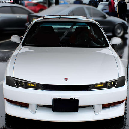 Silvia S14 upgraded camber kit, fully adjustable control arms, track-optimized suspension geometry, aggressive cornering enhancement, high-performance alignment correction.

