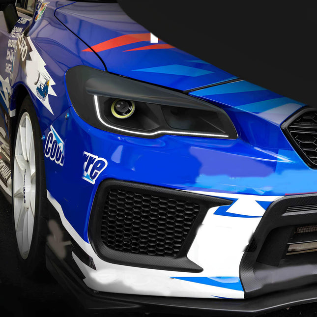 WRX STI Raptor Eye carbon fiber mirror covers, lightweight aerodynamic design, aggressive JDM styling, high-speed drag reduction.

