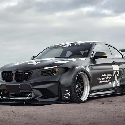 Enhance your BMW 2 Series F22, F23, F87, F88 with our custom headlight upgrade featuring aggressive design, premium LED lighting, and improved air intake for superior performance and style.

