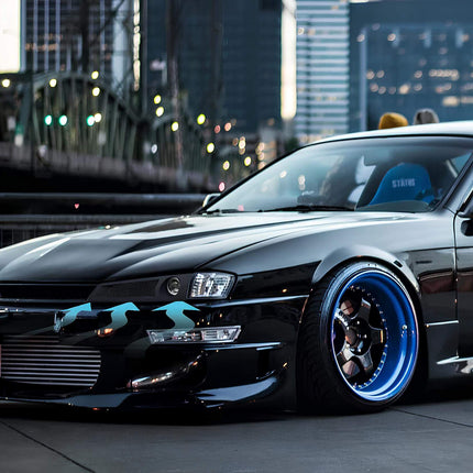 Nissan Silvia S14 digital performance gauge cluster, boost gauge, oil pressure monitor, wideband air-fuel ratio gauge, high-accuracy RPM display, track-ready cockpit upgrade.


