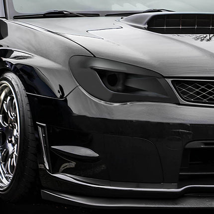 2006-2007 WRX STI cold air intake system, high-flow air filter, carbon fiber intake pipe, optimized throttle response, increased airflow efficiency, aggressive induction sound, race-tuned air delivery.

