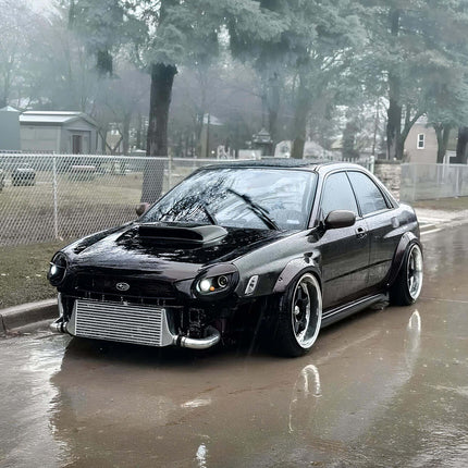 Subaru Impreza WRX forged pistons and connecting rods, billet crankshaft, high-compression internals, turbocharged engine durability, track-ready bottom-end reinforcement.

