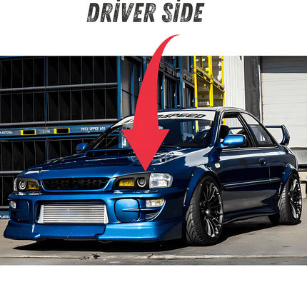 GC8 STI lightweight underdrive pulley kit, reduced accessory drag, improved throttle response, race-ready engine efficiency upgrade.

