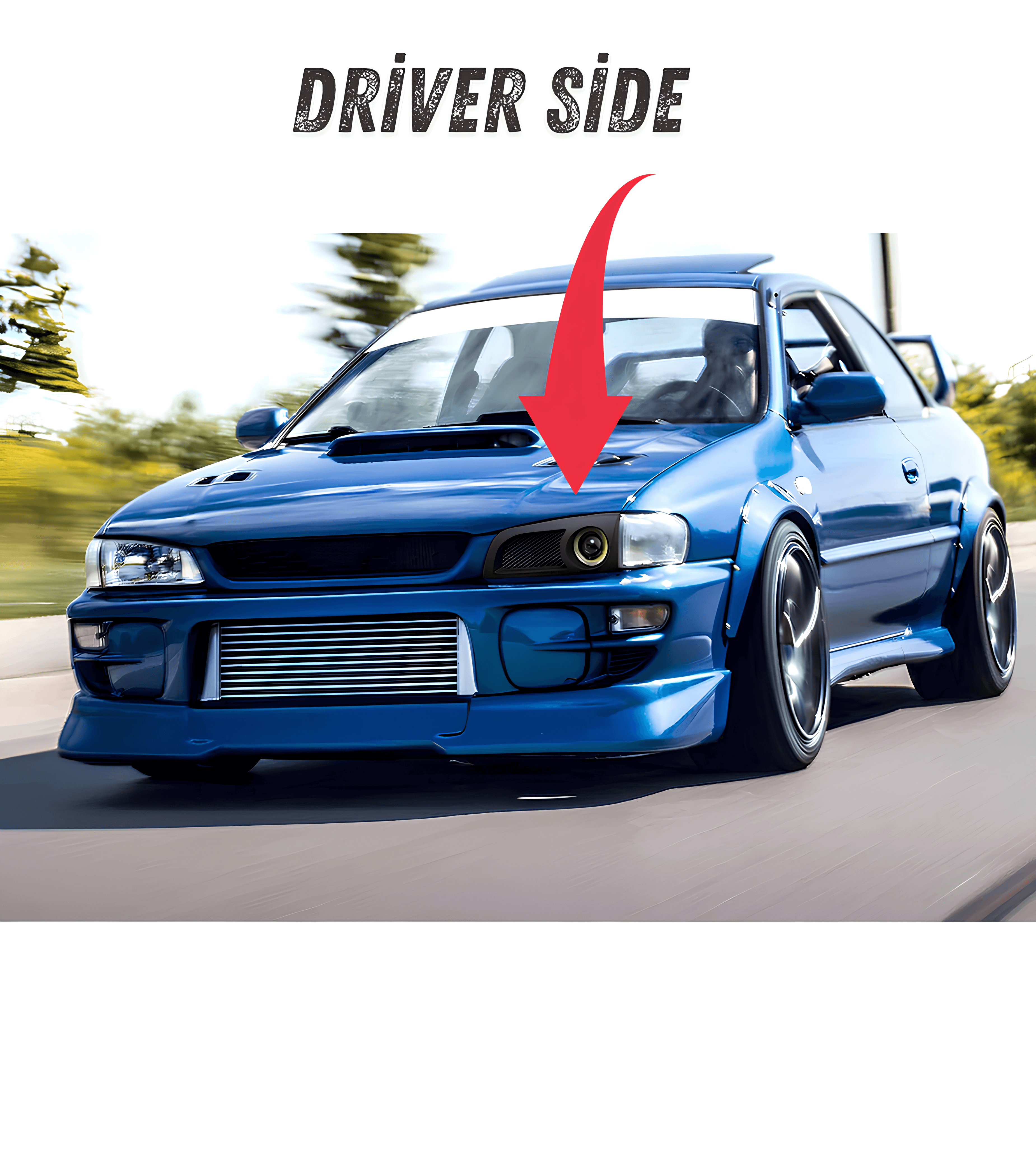 W805 新品 アシェット SUBARU IMPREZA WRX E-GC8 Amazon.com: for Subaru İmpreza GC8 Headlight + Air Duct