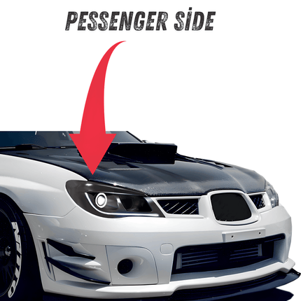 2007 WRX STI LED projector headlight conversion, smoked or clear lens upgrade, high-output HID bulbs, modernized front-end styling, improved night visibility.

