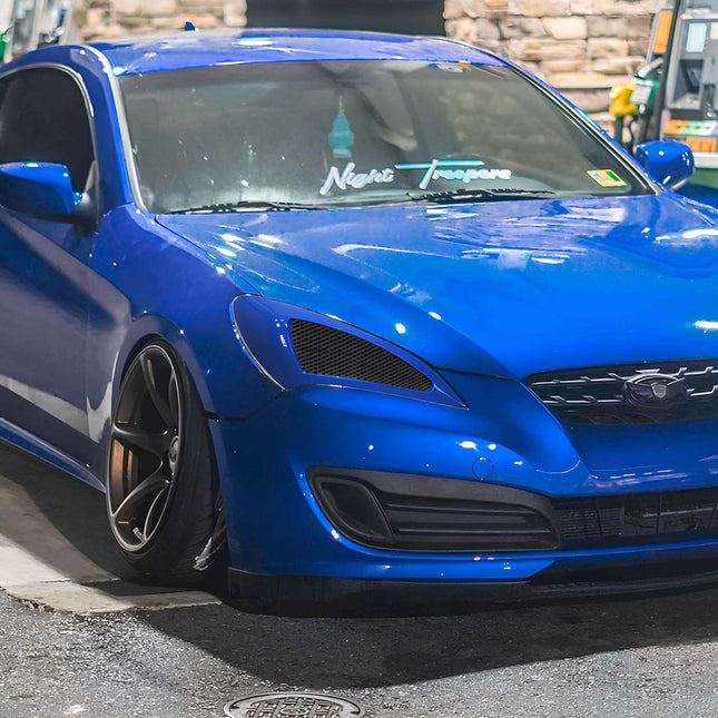 Genesis Coupe lightweight wheels, forged alloy rims, deep dish wheels, JDM-spec offset, concave wheels, 18-inch, 19-inch, staggered fitment, racing tires, aggressive stance, track-proven performance, high-performance rims.

