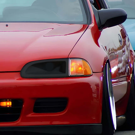 "Honda Civic EJ carbon fiber parts – lightweight carbon fiber hoods, fenders, trunk lids, and splitters for enhanced aerodynamics and aggressive styling. Reduce weight and improve performance with premium aftermarket body components."


