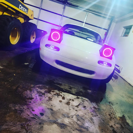 High-performance exhaust system for Mazda Miata 1990-1997 boosts engine efficiency, reduces backpressure, and delivers a powerful sound. | 4. Coilover suspension for MX-5 Miata allows ride height adjustment, improving handling and giving a sportier feel.