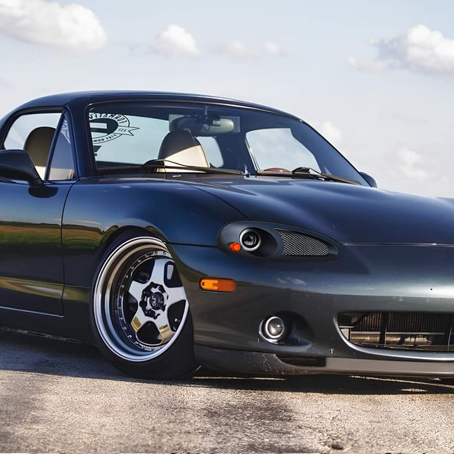 Mazda Miata MX-5 NB2 LED taillights, sequential turn signals, smoked or clear lens, modern lighting, high-performance rear-end styling, plug-and-play installation, enhanced road visibility, track-ready upgrade.

