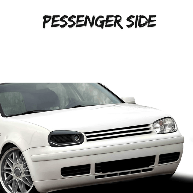 Golf Mk4 GTI cold air headlight intake, carbon fiber intake duct, increased turbo efficiency, lightweight air vent, optimized airflow system, track-spec induction upgrade, high-performance headlight delete air scoop, race-ready intake cooling.

