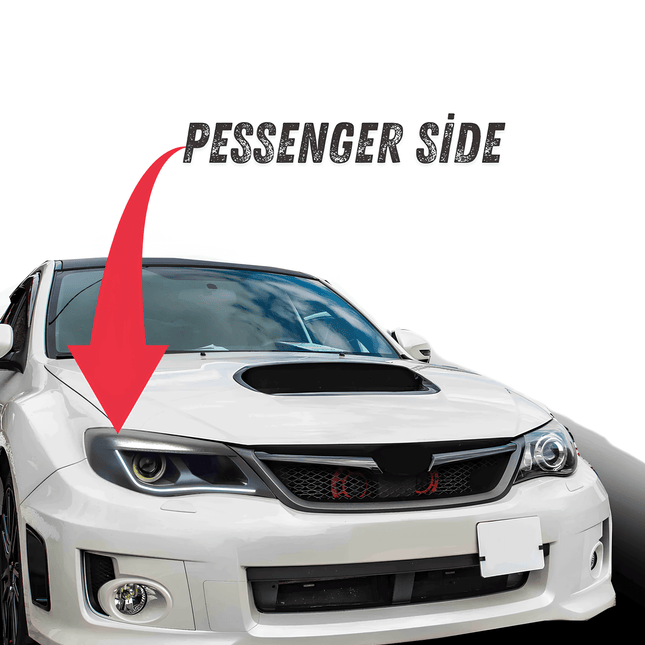 Subaru WRX STI carbon fiber hood, lightweight aerodynamic upgrade, improved engine cooling, race-proven heat dissipation, track-tuned styling enhancement.

