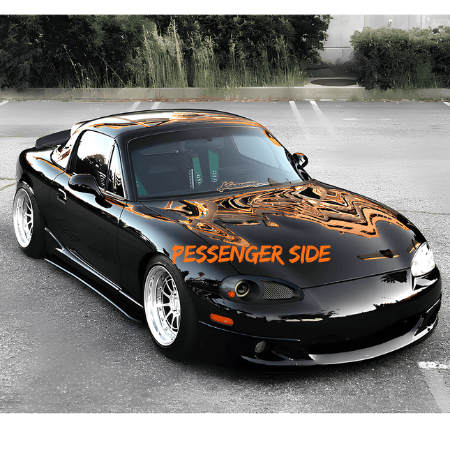 Mazda Miata MX-5 NB2 front-mount intercooler, high-efficiency cooling system, lightweight aluminum core, optimized turbo airflow, reduced intake temperatures, track-ready cooling upgrade.

