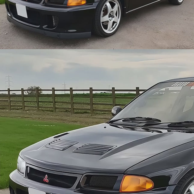 Mitsubishi Evolution 1, 2, 3 carbon fiber rear spoiler, adjustable GT wing, high-performance downforce optimization, track-ready rear stability, aggressive styling, race-inspired aerodynamic enhancement, JDM-spec rear wing.

