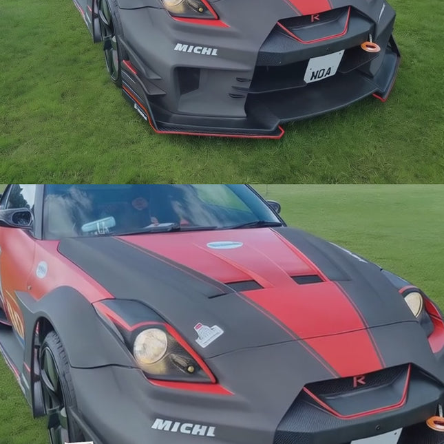 350Z JDM wide-body rear bumper, aggressive aerodynamics, improved airflow efficiency, high-speed stability enhancement, track-tuned stance optimization.

