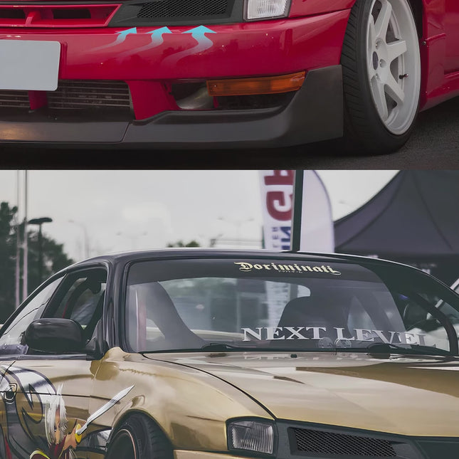 240SX titanium underbody aero panels, wind tunnel-tested downforce optimization, high-speed chassis stability, lightweight track-spec styling upgrade.

